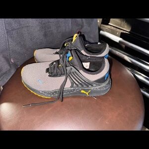 Puma Gray and Yellow Sneakers